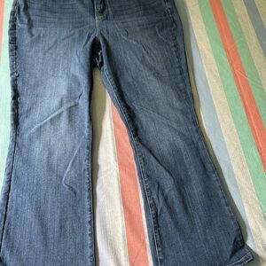 NYDJ Blue Flare Wide Leg Jeans